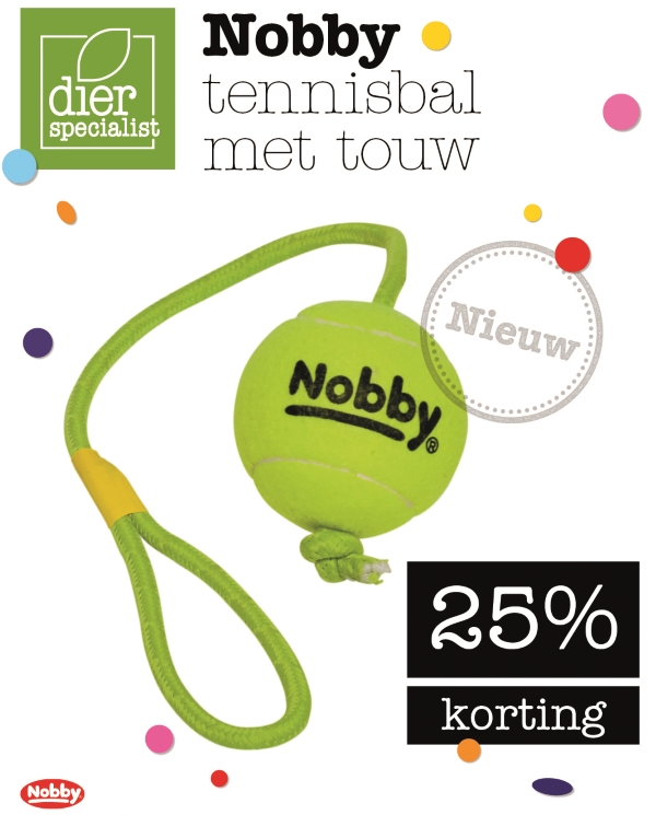 Nobby Tennisbal met touw